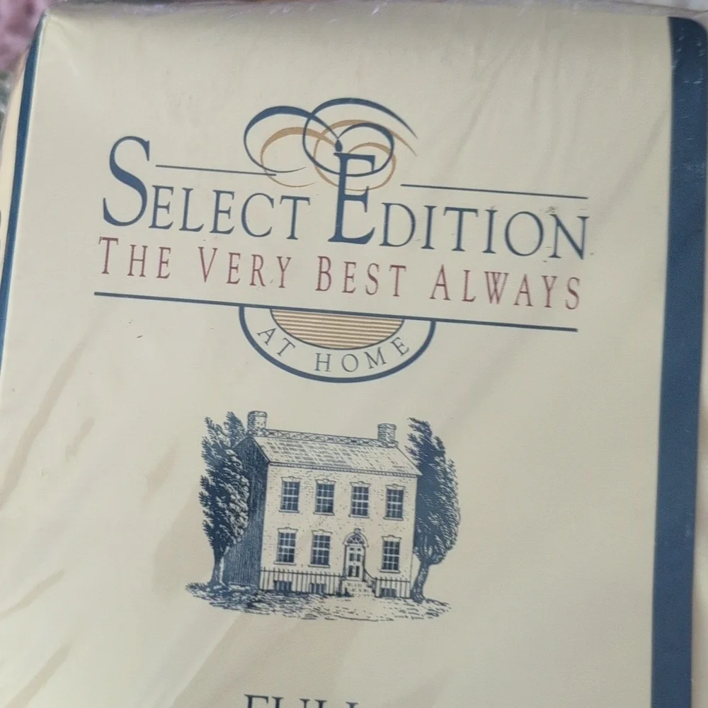 Select Edition Vintage Cream Fitted Sheet Cotton‎ Blend Deadstock NIP